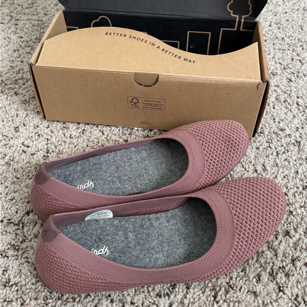 Allbirds Tree Breezers flats in limited edition harvest rose